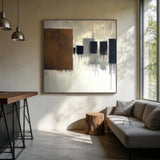General Abstract Brown Beige Wall Art for Modern Home Decor AURA349