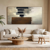 General Abstract Brown Beige Wall Art for Modern Home Decor AURA349