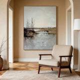 General Abstract Brown Beige Modern Wall Art for Home Decor AURA369