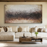 Neutral Beige Brown Abstract Textured Wall Art Living Room Decor AURA194