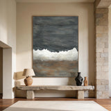 General Abstract Black Brown Wall Art for Living Room Decor AURA279