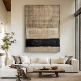 Textured Wabi Sabi Brown Black Wall Art Living Room Decor AURA199