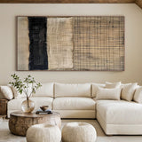 Textured Wabi Sabi Brown Black Wall Art Living Room Decor AURA199
