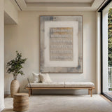 Gray General Abstract Sculpted Art High-Relief Plaster Tactile Surface Modern Organic Design AURA627