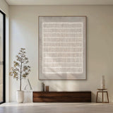 Gray Abstract Art Modern Organic Tactile Surface Rough-Edged Handcrafted Minimalist Grid Neutral Tone AURA600