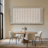 Gray Abstract Art Modern Organic Tactile Surface Rough-Edged Handcrafted Minimalist Grid Neutral Tone AURA600