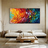 Modern Abstract 3D Textured Colorful Living Room Wall Art Painting AURA167