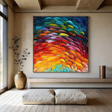 Modern Abstract 3D Textured Colorful Living Room Wall Art Painting AURA167