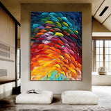 Modern Abstract 3D Textured Colorful Living Room Wall Art Painting AURA167
