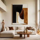 General Abstract Black Brown Living Room Wall Art Decor AURA278