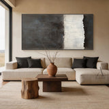 Abstract Black Beige Wall Art for Modern Home Decor AURA277