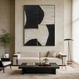 Minimalist Black Beige Wall Art Living Room Bedroom Decor AURA353