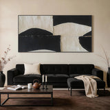 Minimalist Black Beige Wall Art Living Room Bedroom Decor AURA353