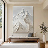 Beige Landscape Impasto Art with Knife Strokes Tactile Surface Modern Organic Sculpted Canvas Handmade AURA454