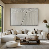 Minimalist Gray Wall Art Impasto Texture Tactile Surface Knife Strokes Sculpted Canvas Modern Decor AURA552