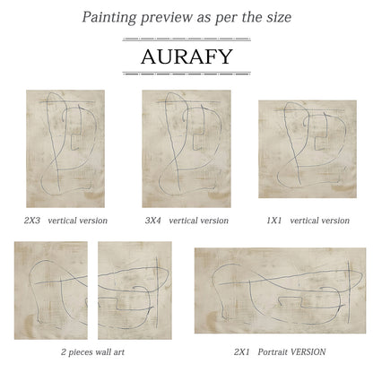 Minimalist 3D High-Relief Plaster Wall Art | Abstract Organic Shapes with Irregular Edges | Neutral Toned Fabric Sofa Backdrop with Soft Warm Ambient Light Accents | Thick Textured Plaster with Natural Undulations | Ideal for Japandi Living Space, Minimalist Bedroom, or Modern Home Decor | AURA541