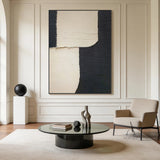 Minimalist Black Beige Wall Art for Home Living Room Decor AURA379