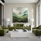 Stylish Natural Green Landscape Wall Decor for Living Room AURA310