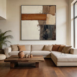 Modern Abstract Brown Beige Wall Art for Home Decor AURA354