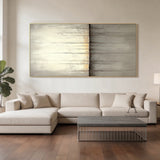Abstract Beige Gray Modern Wall Art Decor for Living Room AURA360