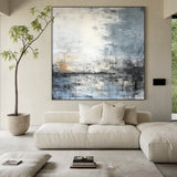 Modern General Abstract Blue Black Wall Art for Living Room -AURA177