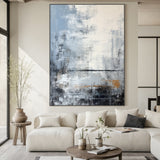 Modern General Abstract Blue Black Wall Art for Living Room -AURA177