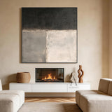 General Abstract Black Beige Wall Art for Living Room Decor AURA365