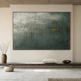 Unique Green Abstract Textured Wall Art for Modern Living Room -AURA176