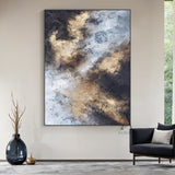 Modern Black General Abstract Wall Art for Living Room Decor AURA246