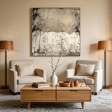 Modern General Abstract Beige Brown Wall Art for Living Room AURA350