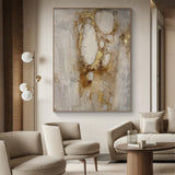 General Abstract Gray Brown Modern Living Room Wall Decor Art - AURA181
