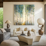 Vibrant Green Landscape Wall Art Modern Natural Home Decor Print AURA309
