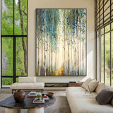 Vibrant Green Landscape Wall Art Modern Natural Home Decor Print AURA309