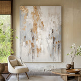 General Abstract Beige Yellow Plaster Textured Art Tactile Surface Flowing Brushstrokes Modern Organic AURA462