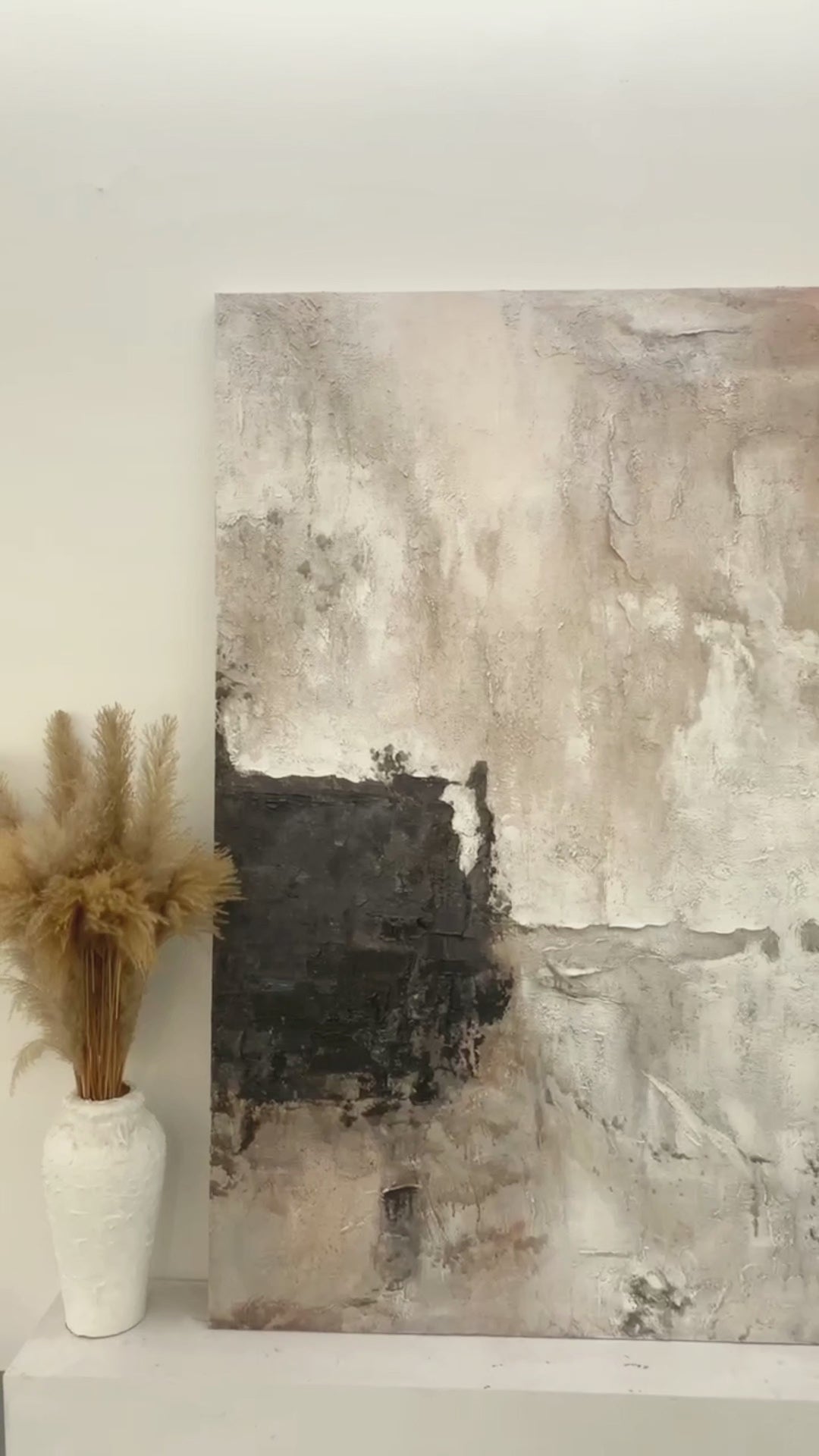 Quiet Patina-Beige Abstract Wall Art Field-AURA134