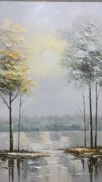 Misty Grove-Blue & Gray 3D Textured-AURA067