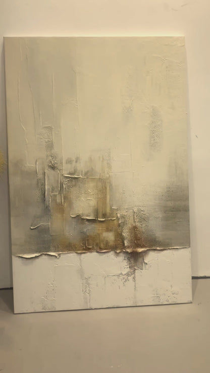 Silent Drift-Beige Abstract Field-AURA130