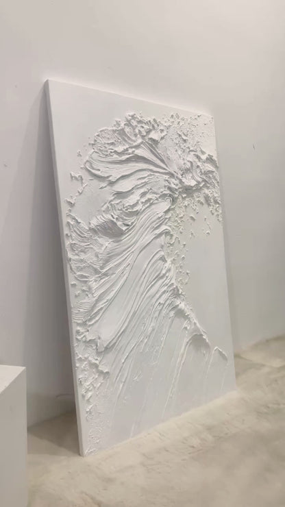 Silent Crest-White Waves & Sky 3D Touch Art-AURA119