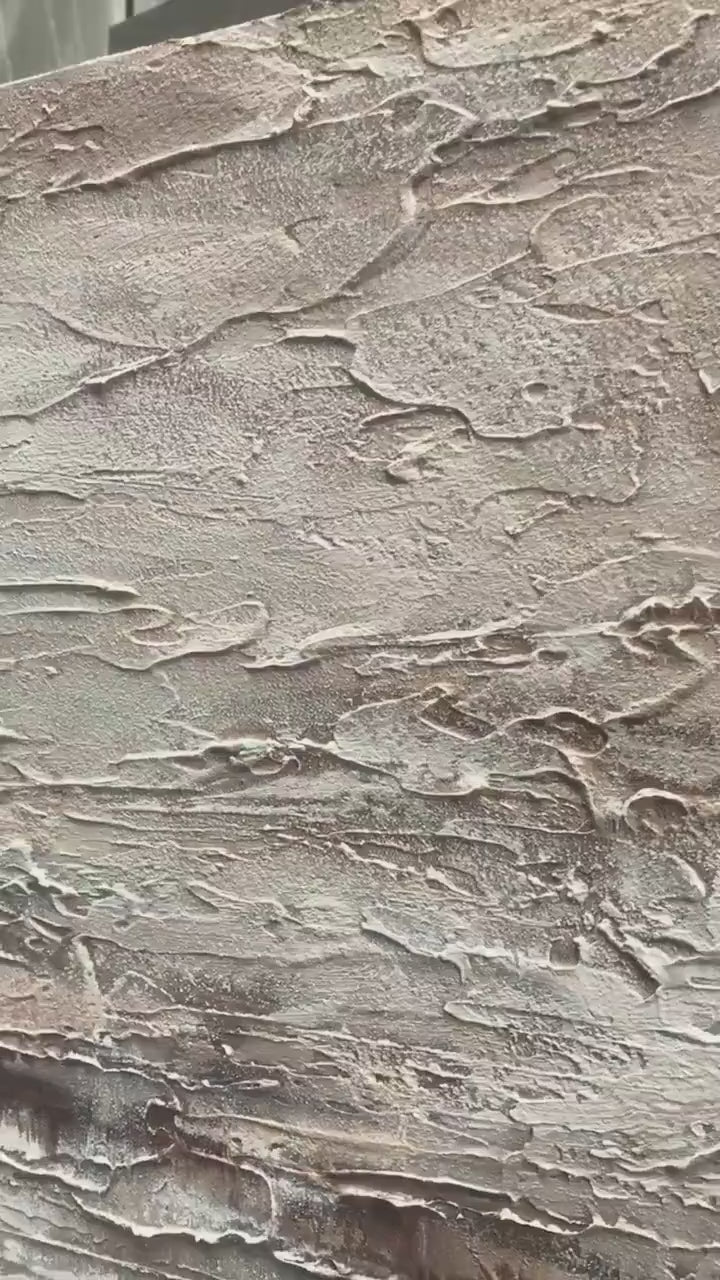 Wabi Sabi Textured Beige Brown Abstract Wall Art Home Decor AURA217