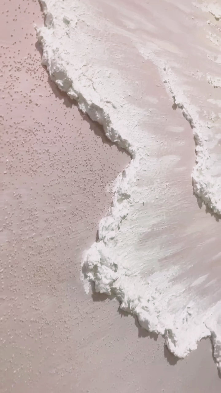 Blush Shore-Beige & Pink 3D Textured-AURA065