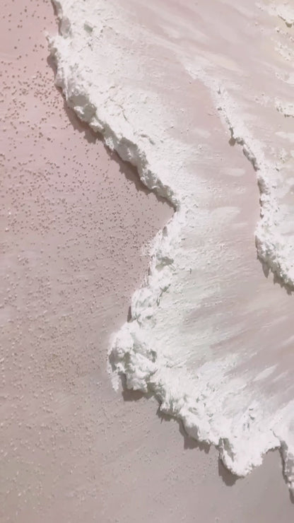 Blush Shore-Beige & Pink 3D Textured-AURA065