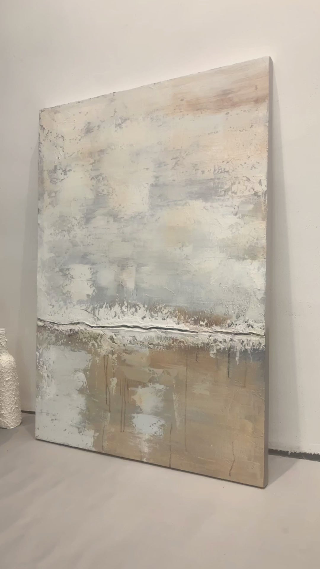 Beige General Abstract Wall Art for Modern Living Room Decor AURA290