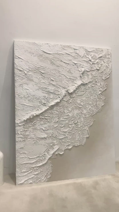 Soft Tide-Beige Ocean & Sky Texture Abstract Art-AURA129