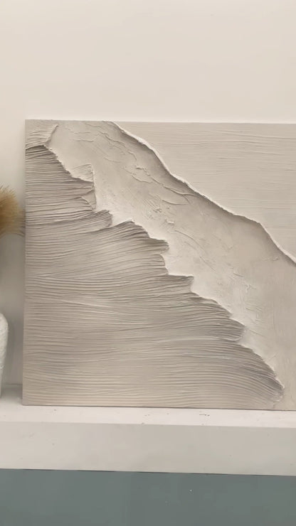 Gentle Tide-Beige Wave Texture Field-AURA148
