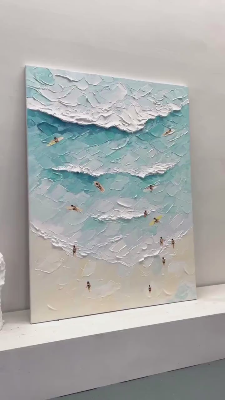 Azure Leisure-Blue & Beige Spatial Field-AURA086