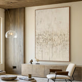 Beige Wabi Sabi Abstract Textured Wall Art for Living Room AURA205