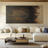 Wabi Sabi Brown Textured Abstract Wall Art for Living Room AURA215