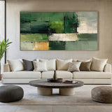 Wabi Sabi Green Abstract Wall Art for Living Room Decor AURA168