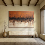 Wabi Sabi Brown Beige Abstract Textured Wall Art Decor -AURA184