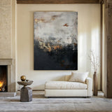 Modern Abstract Wall Art Beige Black Gold Living Room Home Decor Canvas Painting AURA196